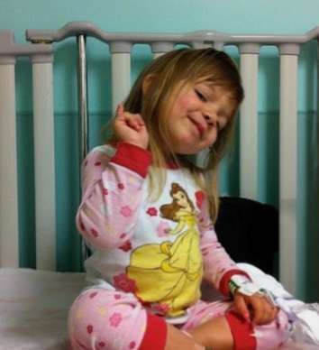 Olivia Lamosa in the hospital