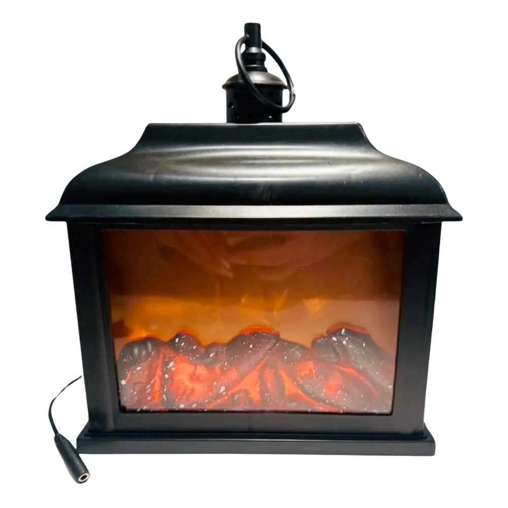 Switch Adapted Faux Fireplace Lantern